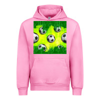 Fuchsia Pink soccer balls with field  and tactics seamless pattern Urban Hoodie - BundleAndBundleShop