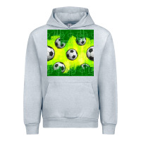 Heather Grey soccer balls with field  and tactics seamless pattern Urban Hoodie - BundleAndBundleShop