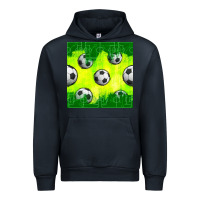 Navy soccer balls with field  and tactics seamless pattern Urban Hoodie - BundleAndBundleShop