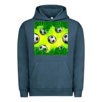 Pigment Midnight Navy soccer balls with field  and tactics seamless pattern Urban Hoodie - BundleAndBundleShop