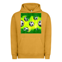 Pigment Peanut Butter soccer balls with field  and tactics seamless pattern Urban Hoodie - BundleAndBundleShop