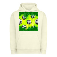 Pigment Pistachio soccer balls with field  and tactics seamless pattern Urban Hoodie - BundleAndBundleShop