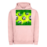Pigment Salmon soccer balls with field  and tactics seamless pattern Urban Hoodie - BundleAndBundleShop