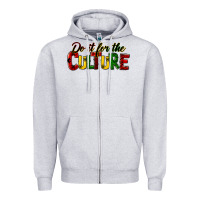 Heather Grey do it for the culture juneteenth Zipper Hoodie - HRA Design Shop