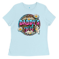 Baby Blue daddy's girl Ladies Tee - AdoDesignShop