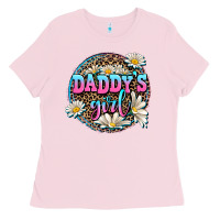 Bubblegum Pink daddy's girl Ladies Tee - AdoDesignShop