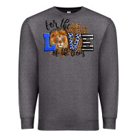 Charcoal Heather For The Love Of The Lions Premium Sweatshirt - LillyAllenDesigns