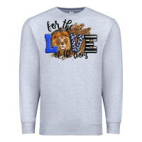Heather Grey For The Love Of The Lions Premium Sweatshirt - LillyAllenDesigns