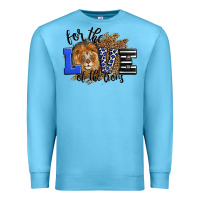 Ocean Blue For The Love Of The Lions Premium Sweatshirt - LillyAllenDesigns