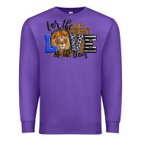 Purple For The Love Of The Lions Premium Sweatshirt - LillyAllenDesigns