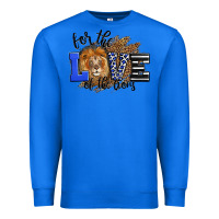 True Royal For The Love Of The Lions Premium Sweatshirt - LillyAllenDesigns