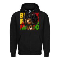 Black black mom magic juneteenth Zipper Hoodie - HRA Design Shop