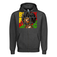Charcoal Heather black mom magic juneteenth Zipper Hoodie - HRA Design Shop