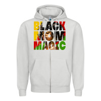 Dove Grey black mom magic juneteenth Zipper Hoodie - HRA Design Shop