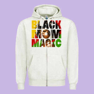 Black Mom Magic Juneteenth Zipper Hoodie Designed By Hra Design Shop