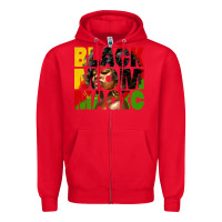 Red black mom magic juneteenth Zipper Hoodie - HRA Design Shop