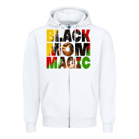 White black mom magic juneteenth Zipper Hoodie - HRA Design Shop