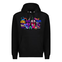 Black gaming coffee cups Premium Hoodie - NancyCooperArtShop