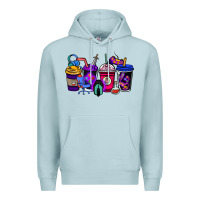 Blue Mist gaming coffee cups Premium Hoodie - NancyCooperArtShop