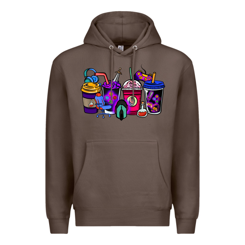 Gaming Coffee Cups Premium Hoodie by NancyCooperArtShop | Teevron