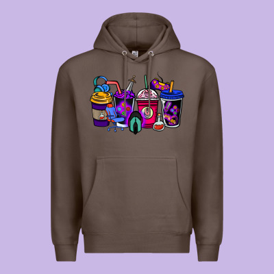 Gaming Coffee Cups Premium Hoodie Designed By Nancycooperartshop