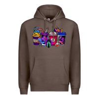 Coffee gaming coffee cups Premium Hoodie - NancyCooperArtShop