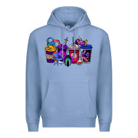 Colony Blue gaming coffee cups Premium Hoodie - NancyCooperArtShop