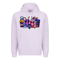 Lilac gaming coffee cups Premium Hoodie - NancyCooperArtShop