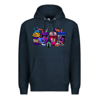 Navy gaming coffee cups Premium Hoodie - NancyCooperArtShop
