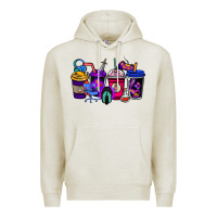 Oatmeal Heather gaming coffee cups Premium Hoodie - NancyCooperArtShop
