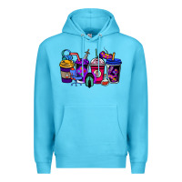 Ocean Blue gaming coffee cups Premium Hoodie - NancyCooperArtShop