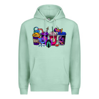Seafoam gaming coffee cups Premium Hoodie - NancyCooperArtShop