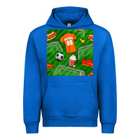 Cobalt soccer ball uniform and shoes seamless pattern Urban Hoodie - BundleAndBundleShop