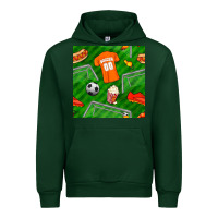 Forest Green soccer ball uniform and shoes seamless pattern Urban Hoodie - BundleAndBundleShop