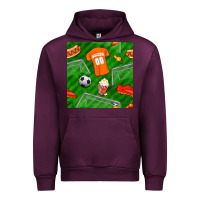 Mauve Wine soccer ball uniform and shoes seamless pattern Urban Hoodie - BundleAndBundleShop