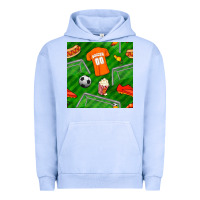 Pigment Grape Ice soccer ball uniform and shoes seamless pattern Urban Hoodie - BundleAndBundleShop