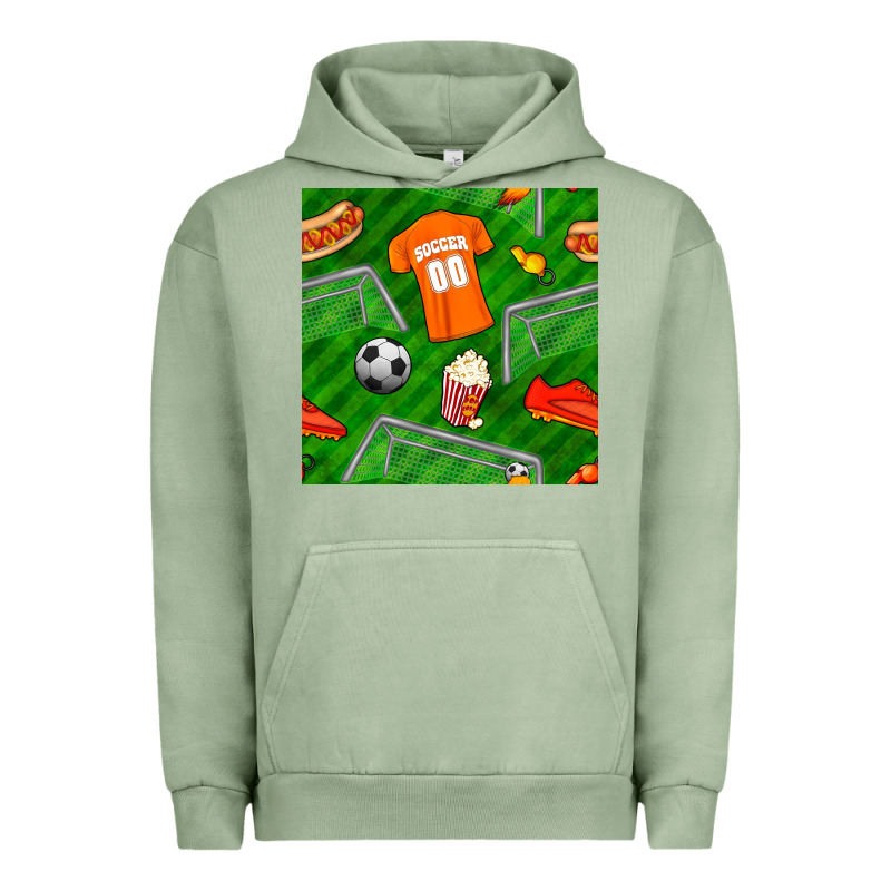 Soccer Ball Uniform And Shoes Seamless Pattern Urban Hoodie by BundleAndBundleShop | Teevron