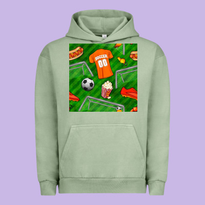 Soccer Ball Uniform And Shoes Seamless Pattern Urban Hoodie Designed By Bundleandbundleshop
