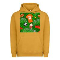Pigment Peanut Butter soccer ball uniform and shoes seamless pattern Urban Hoodie - BundleAndBundleShop