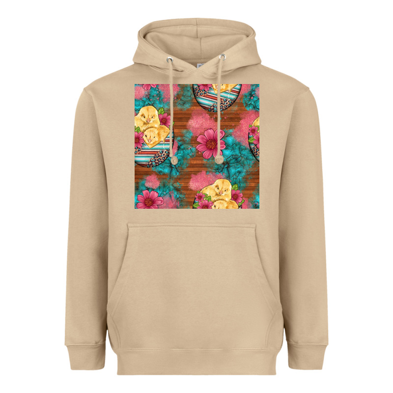 Hatched Egg Easter Chicks Seamless Pattern Heavyweight Hoodie by Artiststas | Teevron