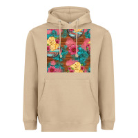 Mushroom hatched egg easter chicks seamless pattern Heavyweight Hoodie - Artiststas