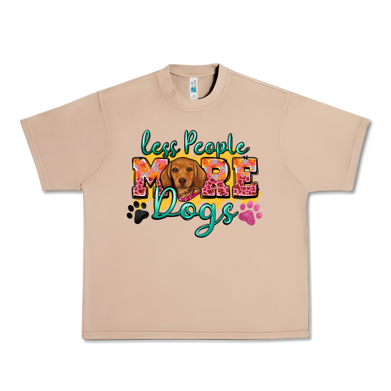 Less People More Dogs Urban Heavy Tee by Zillion Design Studio | Teevron