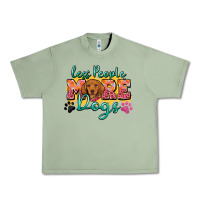 Oil Green less people more dogs Urban Heavy Tee - Zillion Design Studio