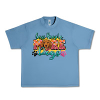 Pebble Blue less people more dogs Urban Heavy Tee - Zillion Design Studio
