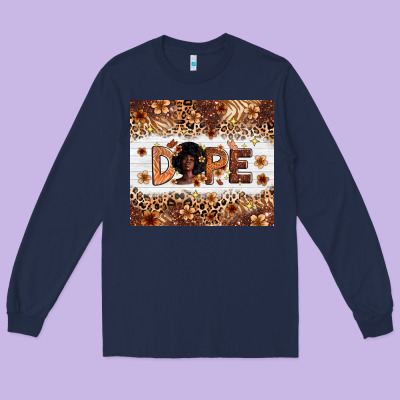 Dope Melanin Long Sleeve Tee Designed By Zillion Design Studio