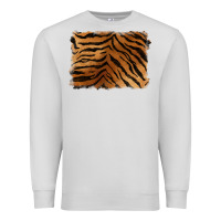 Dove Grey handdrawn tiger pattern background Premium Sweatshirt - BarkalooDesign