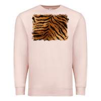 Pale Pink handdrawn tiger pattern background Premium Sweatshirt - BarkalooDesign