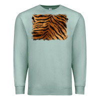 Seafoam handdrawn tiger pattern background Premium Sweatshirt - BarkalooDesign