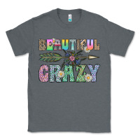 Charcoal Heather beautiful crazy Classic Tee - CowhideDigitalArt