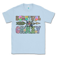 Dusty Blue beautiful crazy Classic Tee - CowhideDigitalArt
